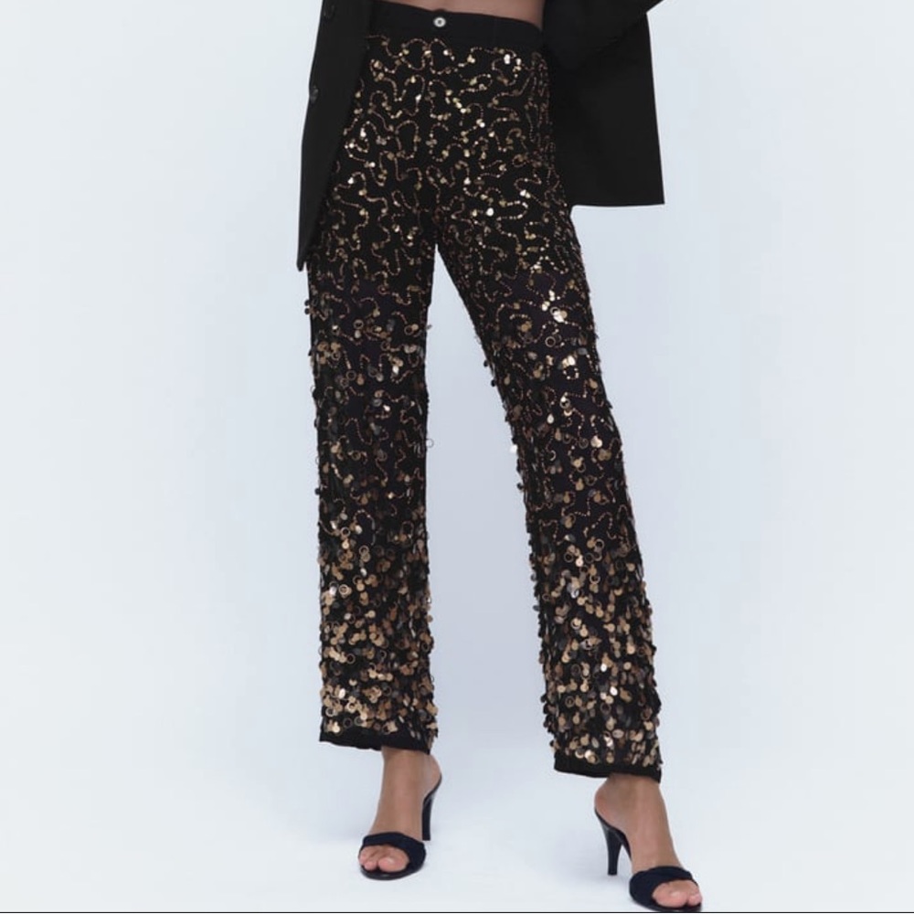 Zara Limited Edition sequin trousers.